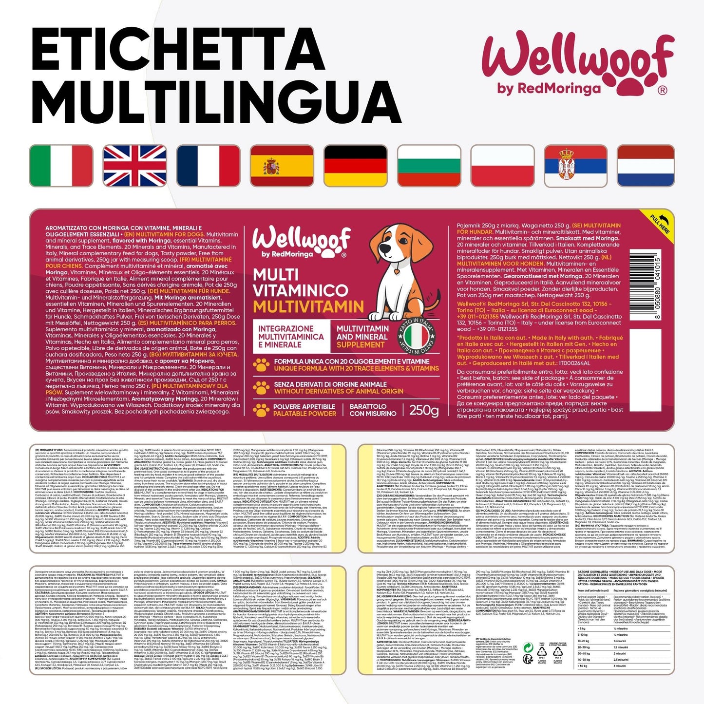 WellWoof integratore completo per cani – 20 vitamine e minerali per un supporto totale